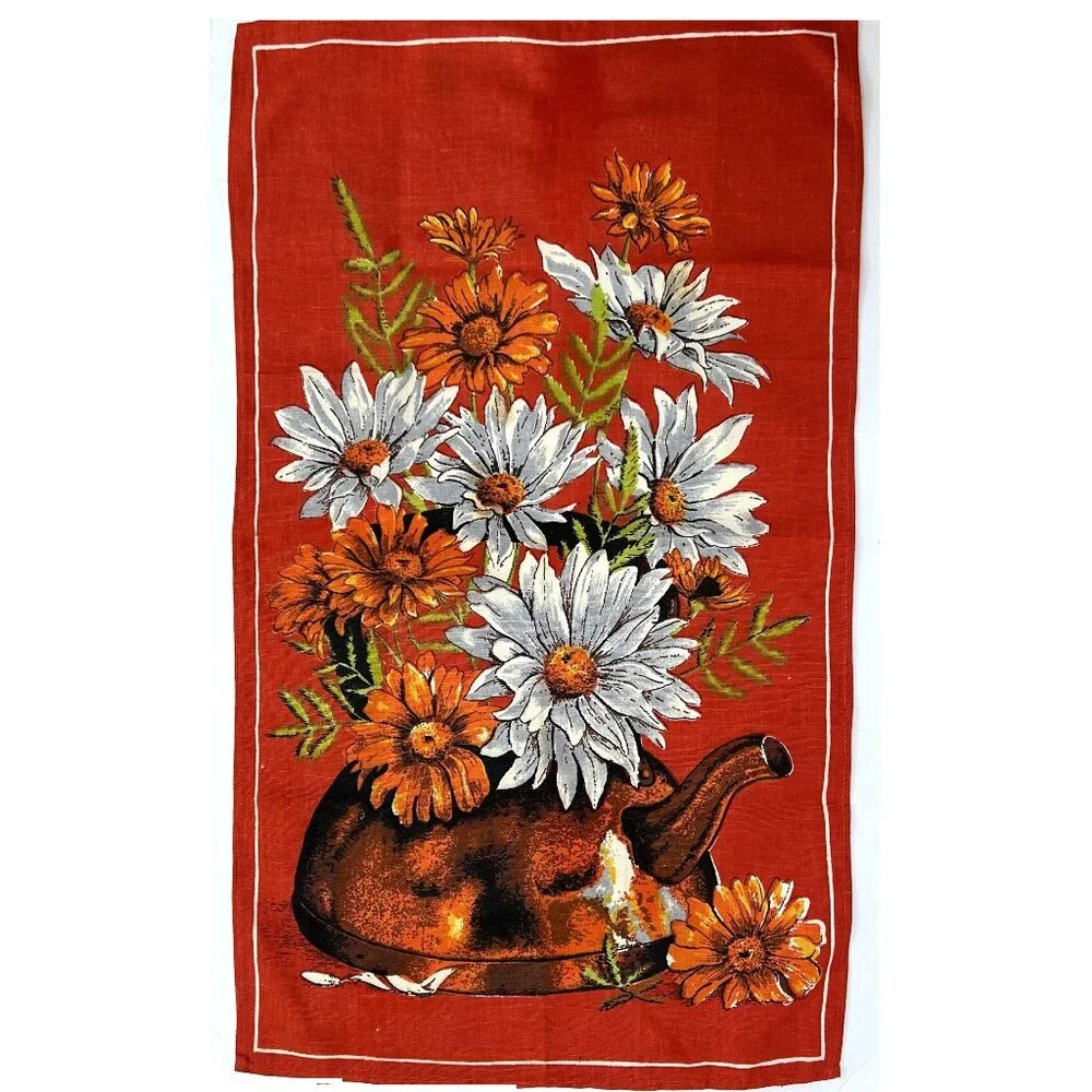 Vintage Linen Kitchen Tea Towel.